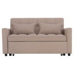 ΚΑΝΑΠΕΣ ΚΡΕΒΑΤΙ 2-ΘΕΣΙΟΣ FB93289.03 ΜΠΕΖ ΥΦΑΣΜΑ 140x100x80Υεκ - Image 4