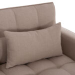 ΚΑΝΑΠΕΣ ΚΡΕΒΑΤΙ 2-ΘΕΣΙΟΣ FB93289.03 ΜΠΕΖ ΥΦΑΣΜΑ 140x100x80Υεκ - Image 8