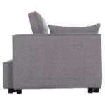 ΚΑΝΑΠΕΣ ΚΡΕΒΑΤΙ 2-ΘΕΣΙΟΣ FB93289.11 ΓΚΡΙ ΥΦΑΣΜΑ 140x100x80Υεκ - Image 5