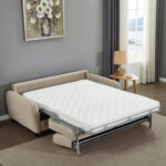 ΚΑΝΑΠΕΣ-ΚΡΕΒΑΤΙ ΜΕ ΑΝΑΔΙΠΛ.ΣΤΡΩΜΑ FB93311.02 ΜΠΕΖ ΥΦΑΣΜΑ 185x97x87Υεκ - Image 5