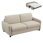 ΚΑΝΑΠΕΣ-ΚΡΕΒΑΤΙ ΜΕ ΑΝΑΔΙΠΛ.ΣΤΡΩΜΑ FB93311.02 ΜΠΕΖ ΥΦΑΣΜΑ 185x97x87Υεκ