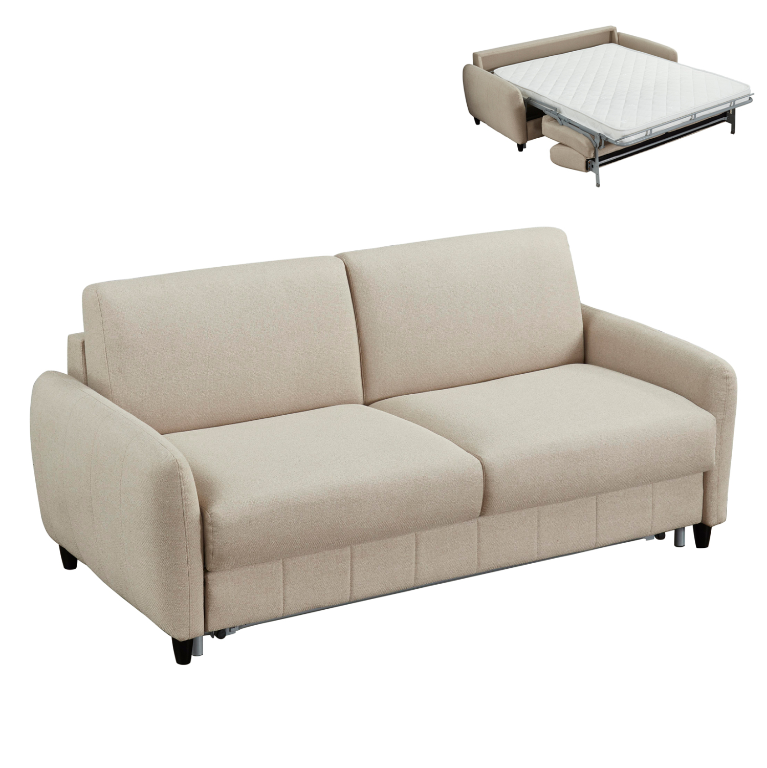 kanapes-krebati-me-anadiplstroma-fb93311 ΚΑΝΑΠΕΣ-ΚΡΕΒΑΤΙ ΜΕ ΑΝΑΔΙΠΛ.ΣΤΡΩΜΑ FB93311.02 ΜΠΕΖ ΥΦΑΣΜΑ 185x97x87Υεκ - Image 1