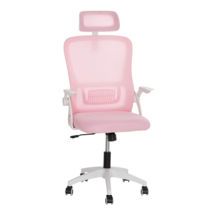 ΚΑΡΕΚΛΑ ΓΡΑΦΕΙΟΥ FB91205.04 ΡΟΖ MESH-ΛΕΥΚΟΣ ΣΚΕΛΕΤΟΣ NYLON 60,5x47x85,5Υεκ.