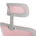 ΚΑΡΕΚΛΑ ΓΡΑΦΕΙΟΥ FB91205.04 ΡΟΖ MESH-ΛΕΥΚΟΣ ΣΚΕΛΕΤΟΣ 60x58x110-130Υεκ. - Image 10