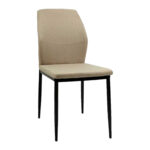 ΚΑΡΕΚΛΑ ΤΡΑΠΕΖΑΡΙΑΣ FB918346.04 ΜΠΕΖ ΥΦΑΣΜΑ-ΜΕΤΑΛΛΙΚΑ ΠΟΔΙΑ ΜΑΥΡΑ 41,5x52x87Υεκ.