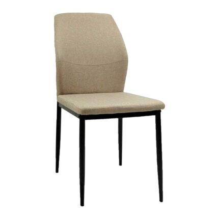 ΚΑΡΕΚΛΑ ΤΡΑΠΕΖΑΡΙΑΣ FB918346.04 ΜΠΕΖ ΥΦΑΣΜΑ-ΜΕΤΑΛΛΙΚΑ ΠΟΔΙΑ ΜΑΥΡΑ 41,5x52x87Υεκ.