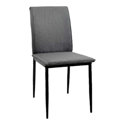 ΚΑΡΕΚΛΑ ΤΡΑΠΕΖΑΡΙΑΣ FB918347.01 ΓΚΡΙ ΥΦΑΣΜΑ-ΜΕΤΑΛ. ΠΟΔΙΑ ΜΑΥΡΑ 42x58x89,5Υεκ