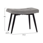 ΠΟΛΥΘΡΟΝΑ ΜΠΕΡΖΕΡΑ ΜΕ ΥΠΟΠΟΔΙΟ FB98918.01 ΓΚΡΙ ΒΕΛΟΥΔΟ 70x57x103 εκ. - Image 3