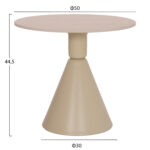 ΣΕΤ 2 ΤΡΑΠΕΖΙΑ ΣΑΛΟΝΙΟΥ FB918305.04 ΜΕΤΑΛΛΟ ΣΑΜΠΑΝΙ-ΚΕΡΑΜΙΚΟ ΣΕ TRAVERTINE Φ50εκ & Φ70εκ - Image 3