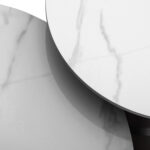 ΣΕΤ 2 ΤΡΑΠΕΖΙΑ ΣΑΛΟΝΙΟΥ FB918306.02 SINTERED STONE TOP- SNOW WHITE ΧΡΩΜΑ Φ50 & Φ70 - Image 5