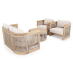 ΣΕΤ ΣΑΛΟΝΙ ΕΞ.ΧΩΡΟΥ 4ΤΜΧ FB96264 ΞΥΛΟ ΑΚΑΚΙΑΣ-ΣΧΟΙΝΙ-ΜΠΕΖ ΥΦΑΣΜΑ - Image 6