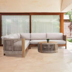 ΣΕΤ ΣΑΛΟΝΙ ΕΞ.ΧΩΡΟΥ ΓΩΝΙΑ FB96249 ΞΥΛΟ ΑΚΑΚΙΑΣ-ΣΧΟΙΝΙ-ΜΠΕΖ ΥΦΑΣΜΑ - Image 2