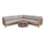 ΣΕΤ ΣΑΛΟΝΙ ΕΞ.ΧΩΡΟΥ ΓΩΝΙΑ FB96249 ΞΥΛΟ ΑΚΑΚΙΑΣ-ΣΧΟΙΝΙ-ΜΠΕΖ ΥΦΑΣΜΑ - Image 4