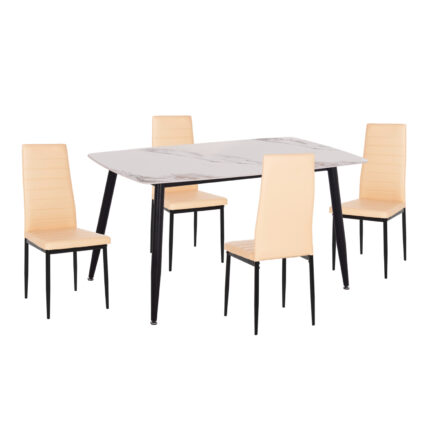 ΣΕΤ ΤΡΑΠΕΖΑΡΙΑΣ 5ΤΜΧ FB921266.02 ΚΕΡΑΜΙΚΟ TOP CALACATTA--ΚΡΕΜ PU