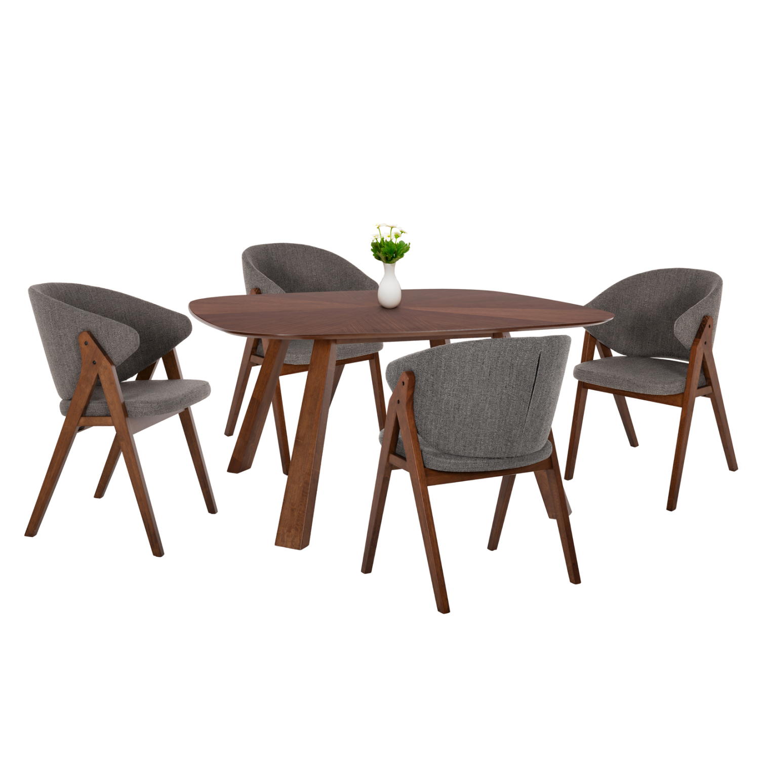 ΣΕΤ ΤΡΑΠΕΖΑΡΙΑΣ 5ΤΜΧ FB921340.02 ΤΡΑΠΕΖΙ ΑΠΟ MDF--ΚΑΡΕΚΛΕΣ ΑΠΟ RUBBERWOOD