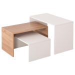 ΤΡΑΠΕΖΙ ΣΑΛΟΝΙΟΥ ΣΕΤ 3ΤΜΧ FB99444.11 ΜΕΛΑΜΙΝΗ SONAMA-ΛΕΥΚΟ 65x35x45Υεκ - Image 3