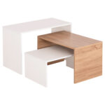 ΤΡΑΠΕΖΙ ΣΑΛΟΝΙΟΥ ΣΕΤ 3ΤΜΧ FB99444.11 ΜΕΛΑΜΙΝΗ SONAMA-ΛΕΥΚΟ 65x35x45Υεκ - Image 4