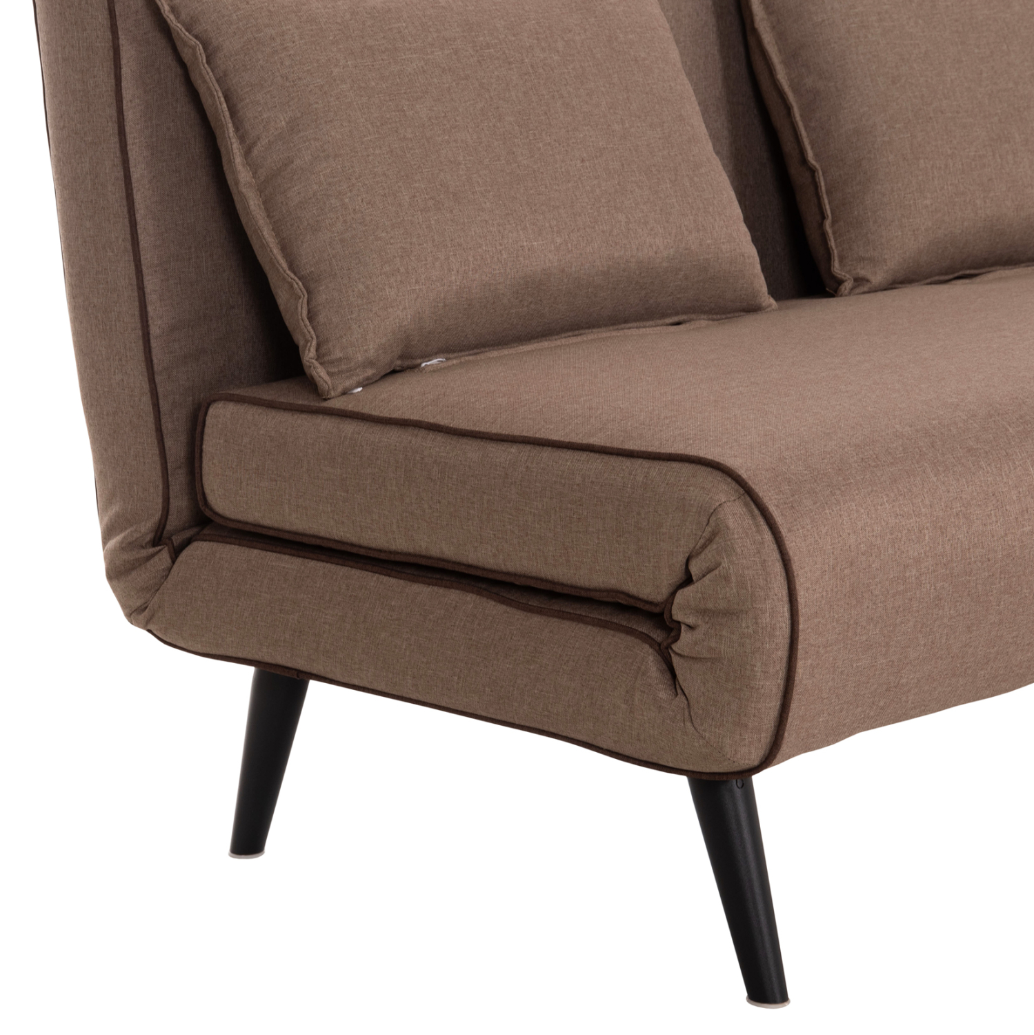 ΚΑΝΑΠΕΣ ΚΡΕΒΑΤΙ 2 ΑΤΟΜΩΝ FB93077.07 ΣΚΟΥΡΟ ΜΠΕΖ ΥΦΑΣΜΑ 143x78x84Yεκ. - Image 9