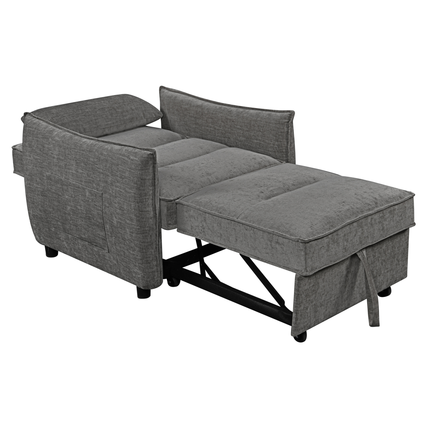 ΠΟΛΥΘΡΟΝΑ-ΚΡΕΒΑΤΙ FB93307.01 ΓΚΡΙ ΥΦΑΣΜΑ 89x85x84Υεκ. - Image 5