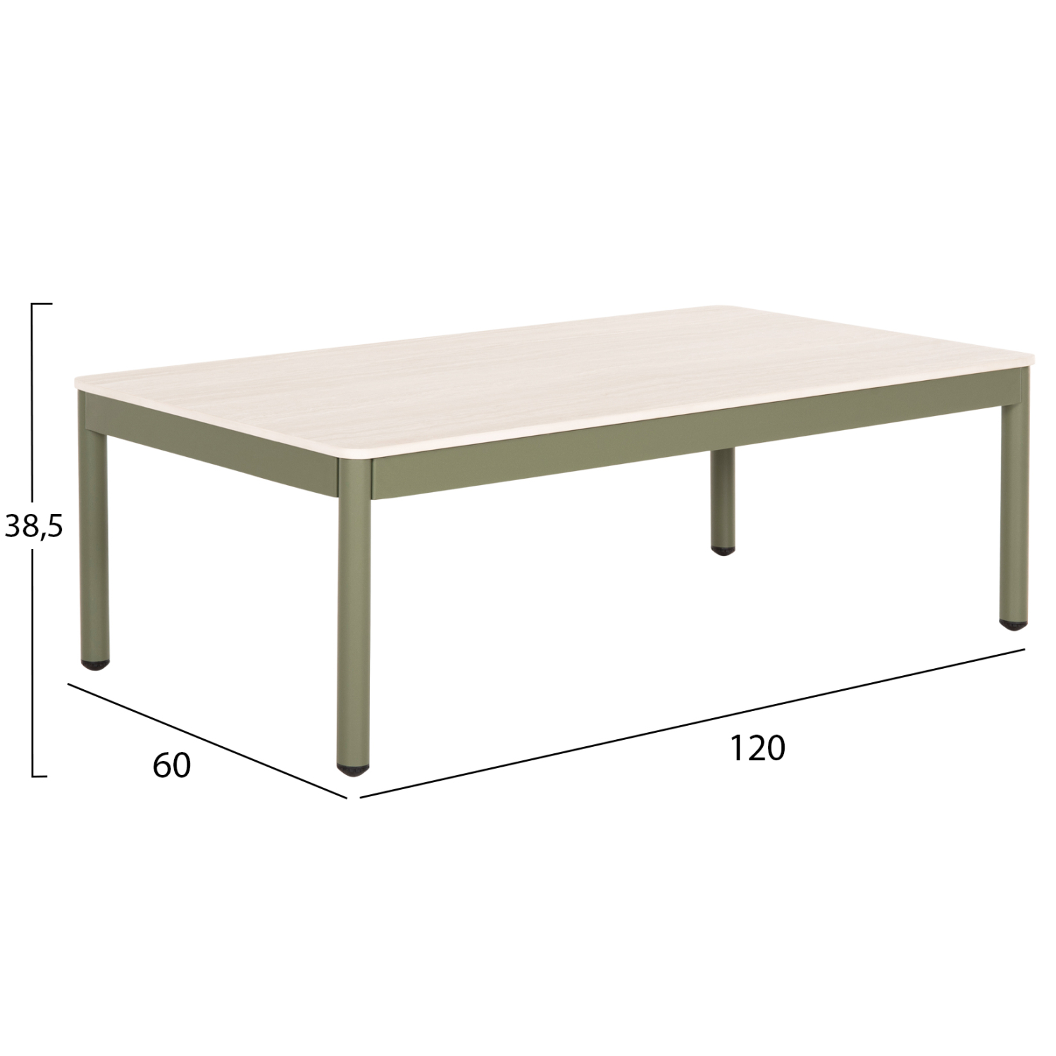 ΣΕΤ ΣΑΛΟΝΙ 4ΤΜΧ FB96251.03 ΑΛΟΥΜΙΝΙΟ & ΣΧΟΙΝΙ ΠΡΑΣΙΝΟ-ΜΑΞΙΛΑΡΙΑ ΜΠΕΖ - Image 4