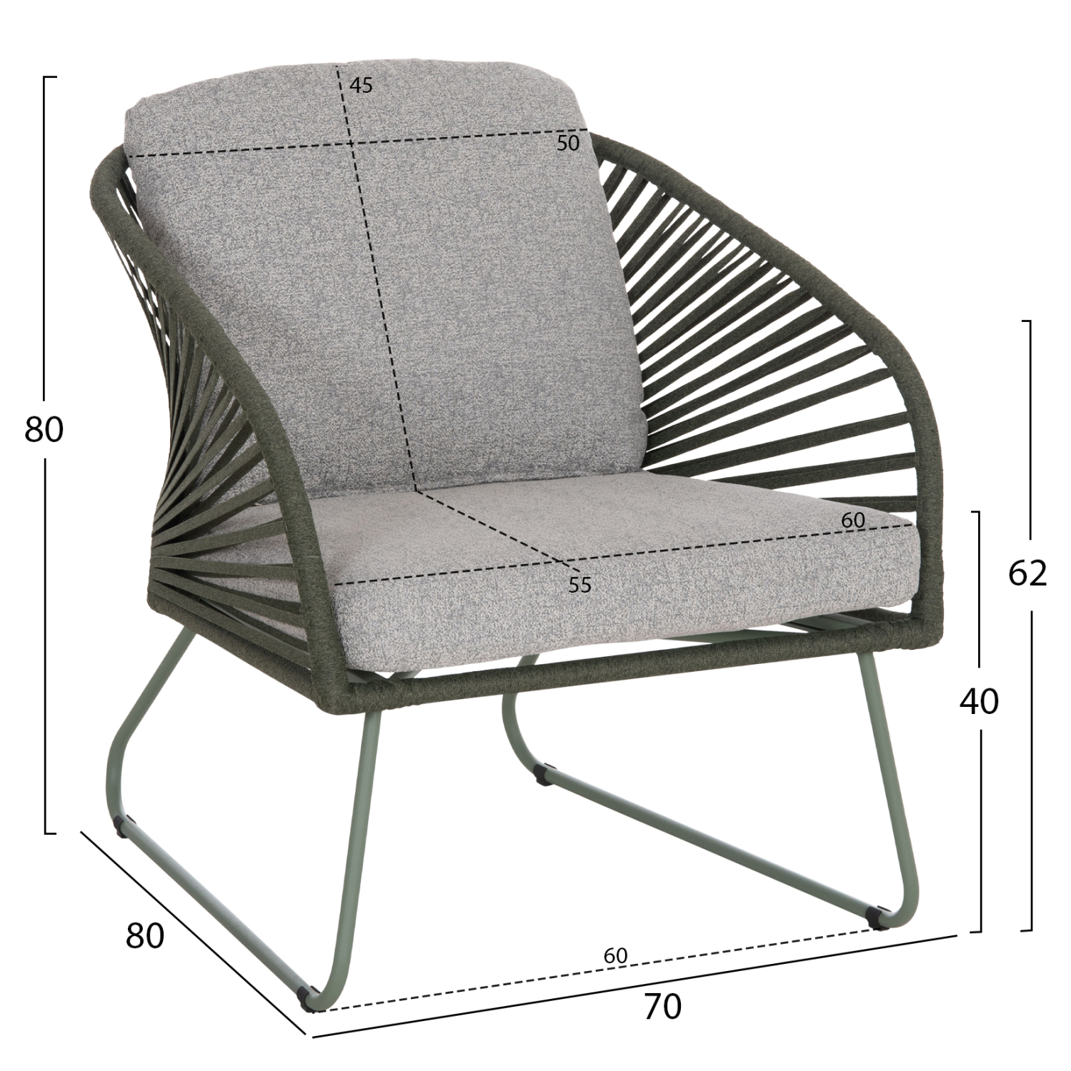 ΣΕΤ ΣΑΛΟΝΙ ΕΞ.ΧΩΡΟΥ 5ΤΜΧ FB96504.07 ΜΕΤΑΛΛΟ-ΣΧΟΙΝΙ-ΓΥΑΛΙ--ΠΡΑΣΙΝΟ - Image 3