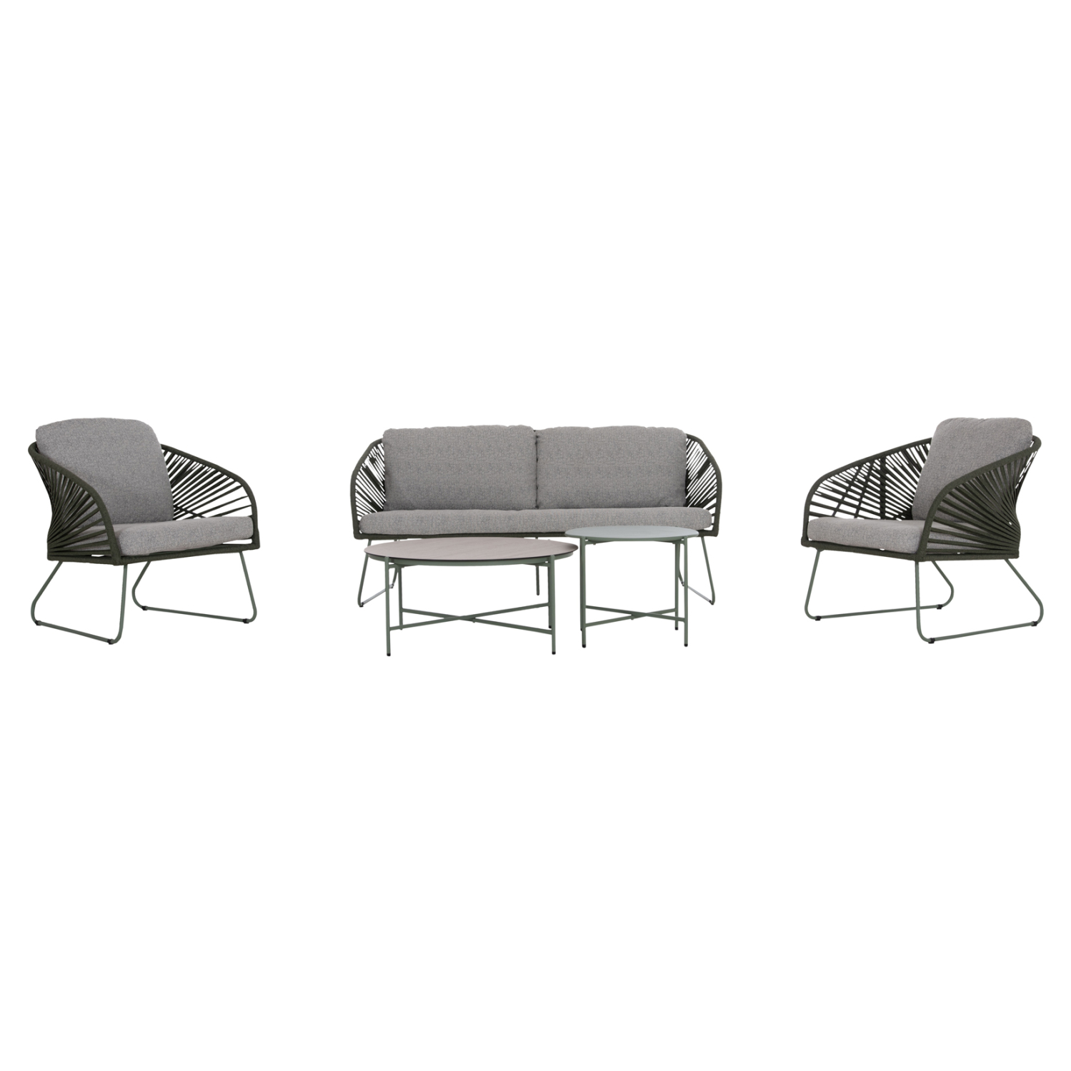 ΣΕΤ ΣΑΛΟΝΙ ΕΞ.ΧΩΡΟΥ 5ΤΜΧ FB96504.07 ΜΕΤΑΛΛΟ-ΣΧΟΙΝΙ-ΓΥΑΛΙ--ΠΡΑΣΙΝΟ