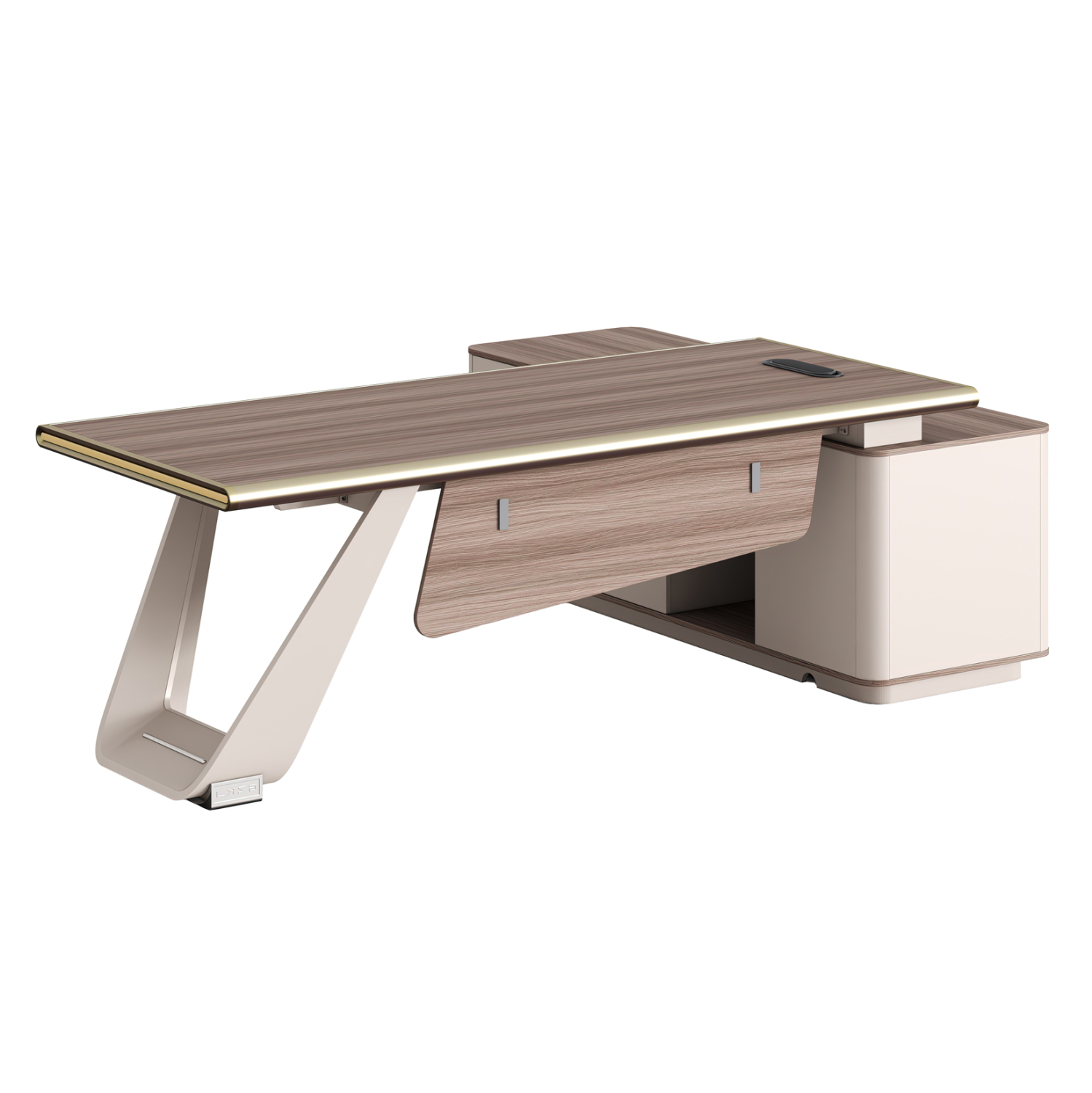 ΓΡΑΦΕΙΟ ΑΡΙΣΤΕΡΗ ΓΩΝΙΑ FB92139L ΜΕΛΑΜΙΝΗ ΣΕ ΦΥΣΙΚΟ-ΜΠΕΖ--ΜΕΤΑΛ.ΠΟΔΙ 240x180x76Υεκ