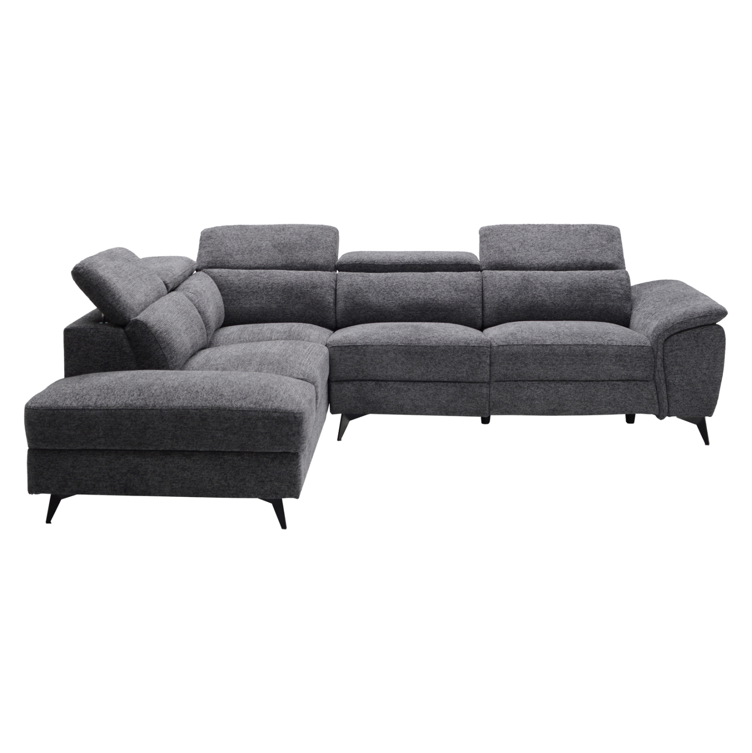 ΚΑΝΑΠΕΣ ΑΡΙΣΤΕΡΗ ΓΩΝΙΑ-ΑΝΑΚΛΙΣΗ & ΑΠΟΘ.ΧΩΡΟΣ FB93339.01L ΓΚΡΙ ΥΦΑΣΜΑ 284x224x76Υεκ - Image 4