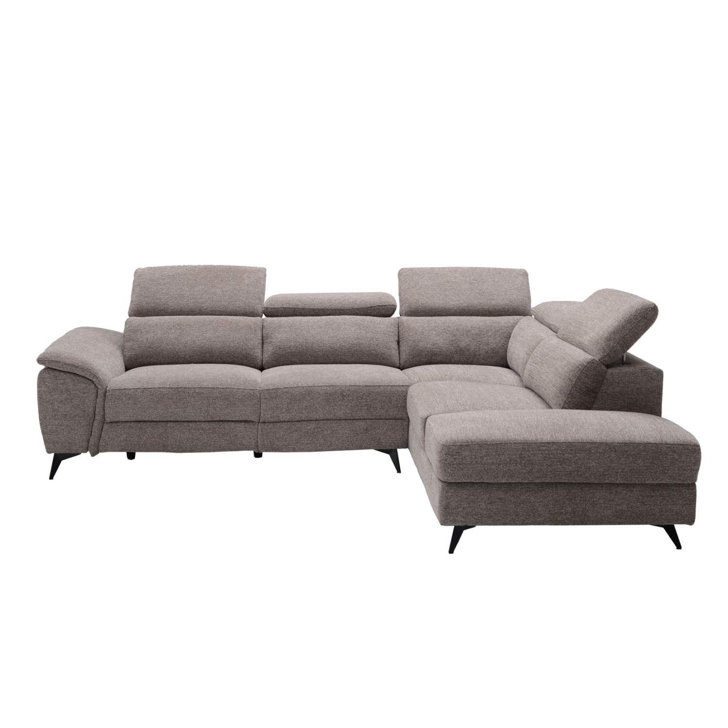 ΚΑΝΑΠΕΣ ΔΕΞΙΑ ΓΩΝΙΑ-ΑΝΑΚΛΙΣΗ & ΑΠΟΘ.ΧΩΡΟΣ FB93339.02R ΜΠΕΖ ΥΦΑΣΜΑ 284x224x76Υεκ - Image 4