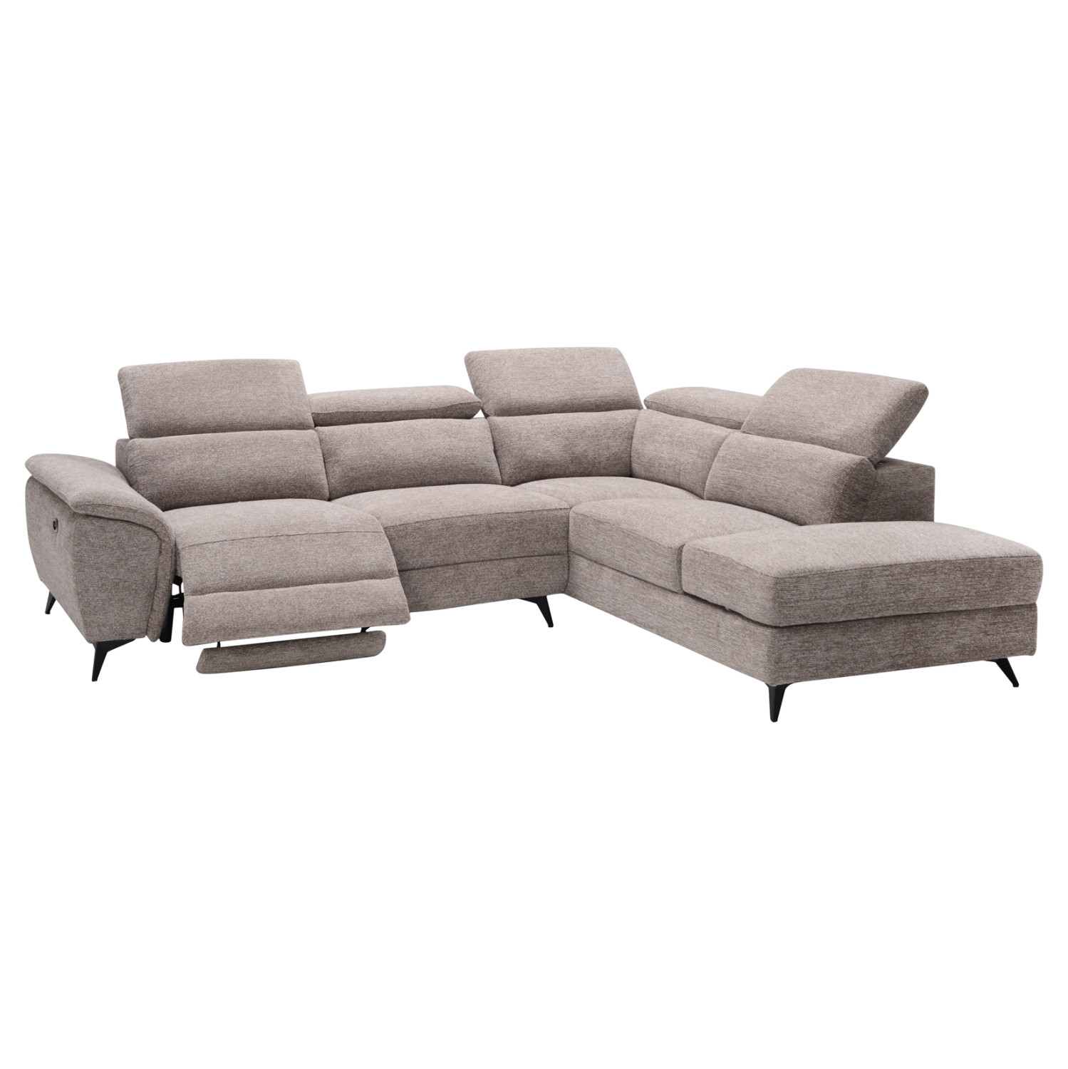 ΚΑΝΑΠΕΣ ΔΕΞΙΑ ΓΩΝΙΑ-ΑΝΑΚΛΙΣΗ & ΑΠΟΘ.ΧΩΡΟΣ FB93339.02R ΜΠΕΖ ΥΦΑΣΜΑ 284x224x76Υεκ