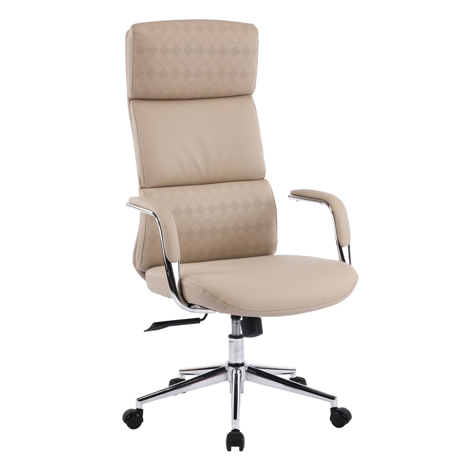 ΚΑΡΕΚΛΑ ΓΡΑΦΕΙΟΥ FB918353.02 ΜΠΕΖ PU ΔΕΡΜΑ--ΒΑΣΗ ΧΡΩΜΙΟΥ 66x71x127Υεκ