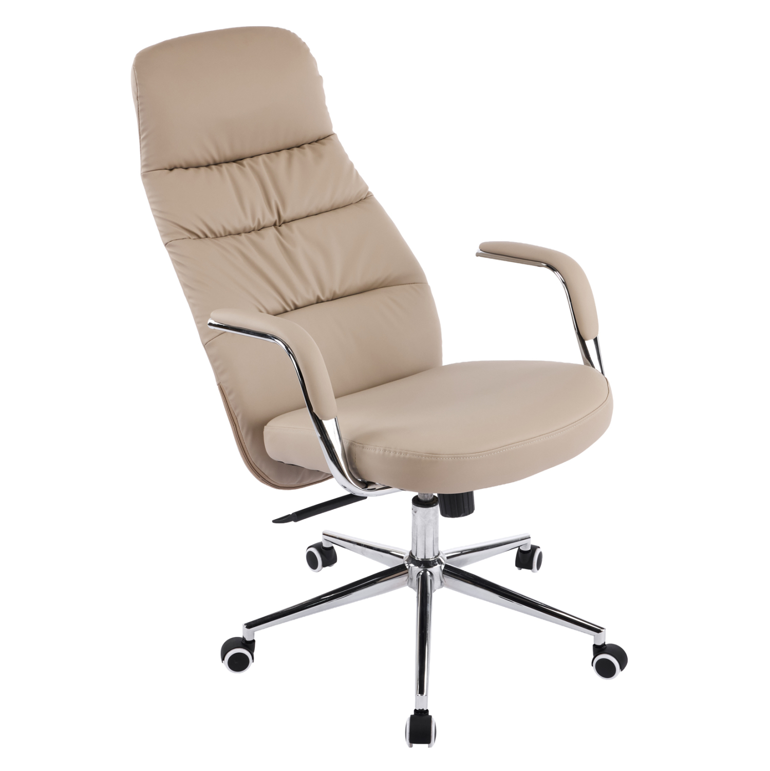 ΚΑΡΕΚΛΑ ΓΡΑΦΕΙΟΥ FB918355.02 ΜΠΕΖ PU ΔΕΡΜΑ--ΒΑΣΗ ΧΡΩΜΙΟΥ 67x66x121Υεκ - Image 7