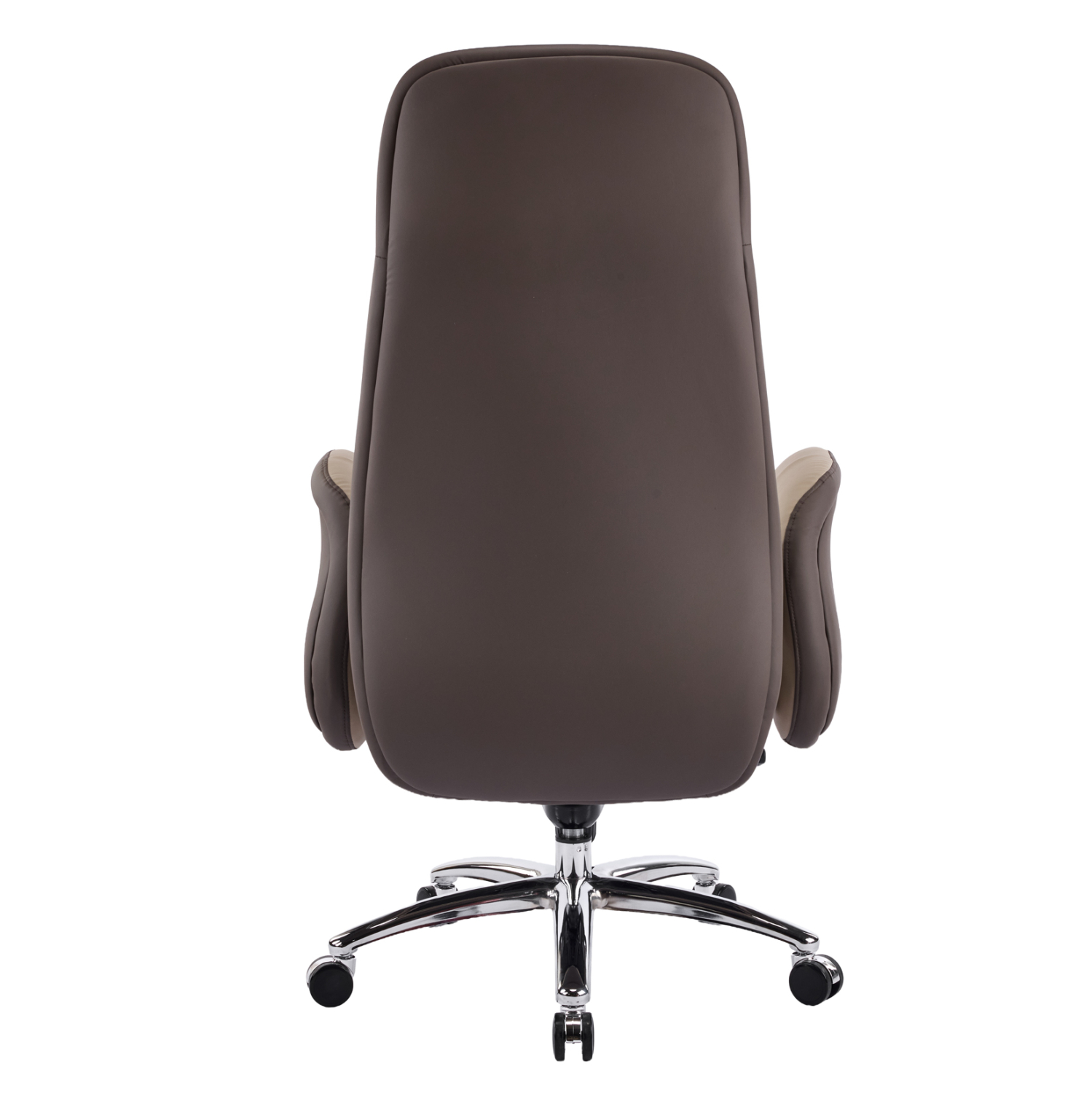 ΚΑΡΕΚΛΑ ΓΡΑΦΕΙΟΥ FB918356.02 ΜΠΕΖ-ΚΑΦΕ PU ΔΕΡΜΑ--ΒΑΣΗ ΧΡΩΜΙΟΥ 66x70x132.5Υεκ - Image 6