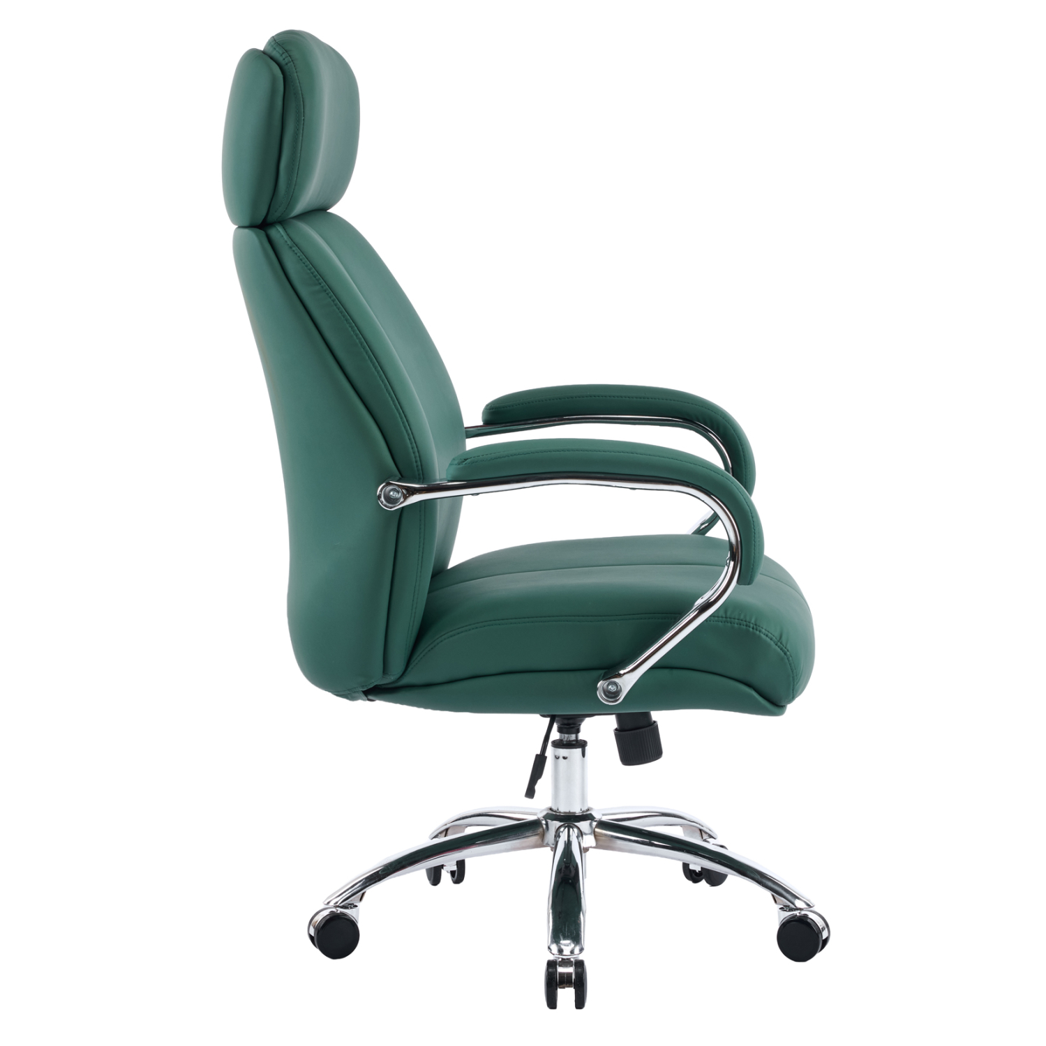 ΚΑΡΕΚΛΑ ΓΡΑΦΕΙΟΥ FB918357.07 ΠΡΑΣΙΝΟ PU ΔΕΡΜΑ--ΒΑΣΗ ΧΡΩΜΙΟΥ 66x74x128Υεκ - Image 4