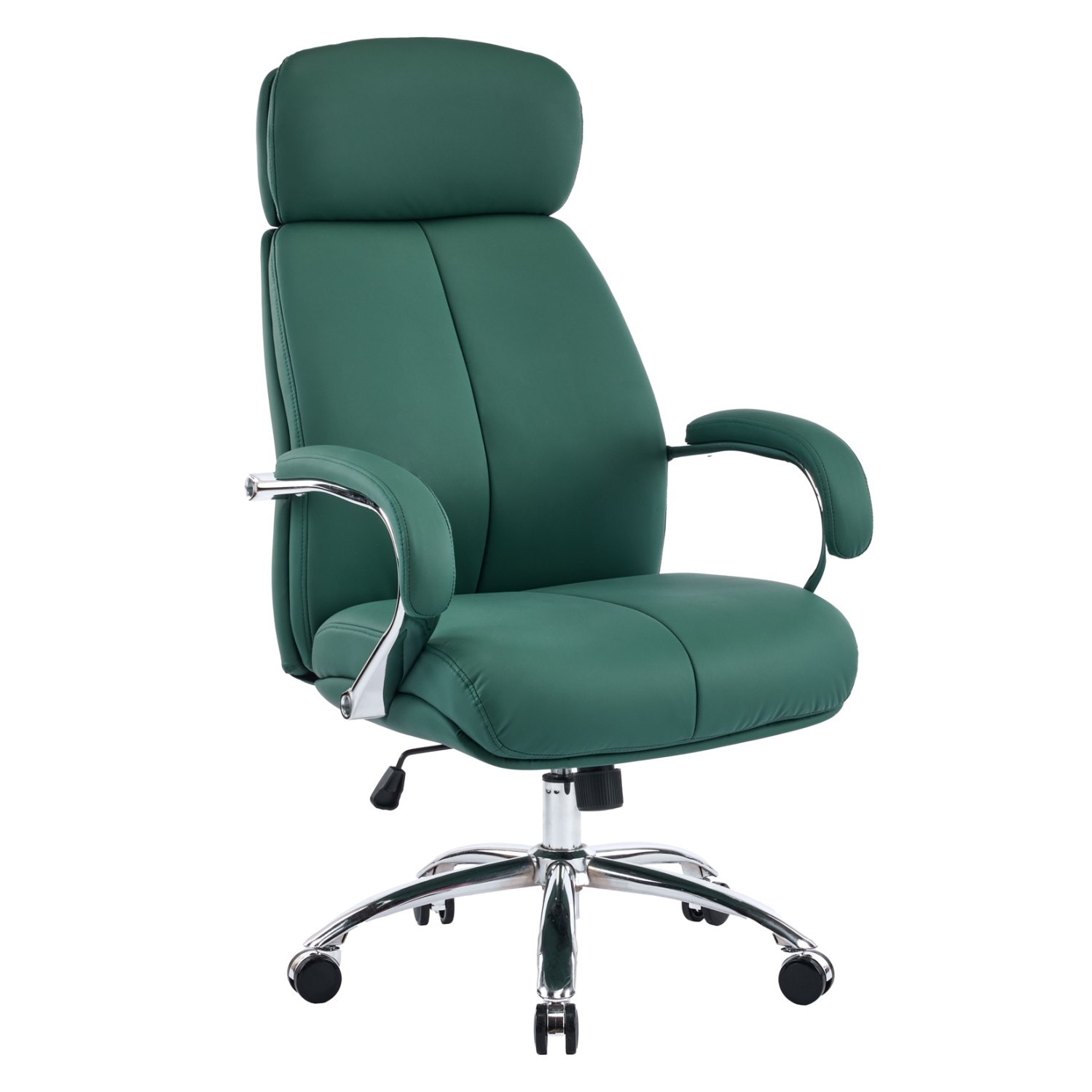 ΚΑΡΕΚΛΑ ΓΡΑΦΕΙΟΥ FB918357.07 ΠΡΑΣΙΝΟ PU ΔΕΡΜΑ--ΒΑΣΗ ΧΡΩΜΙΟΥ 66x74x128Υεκ