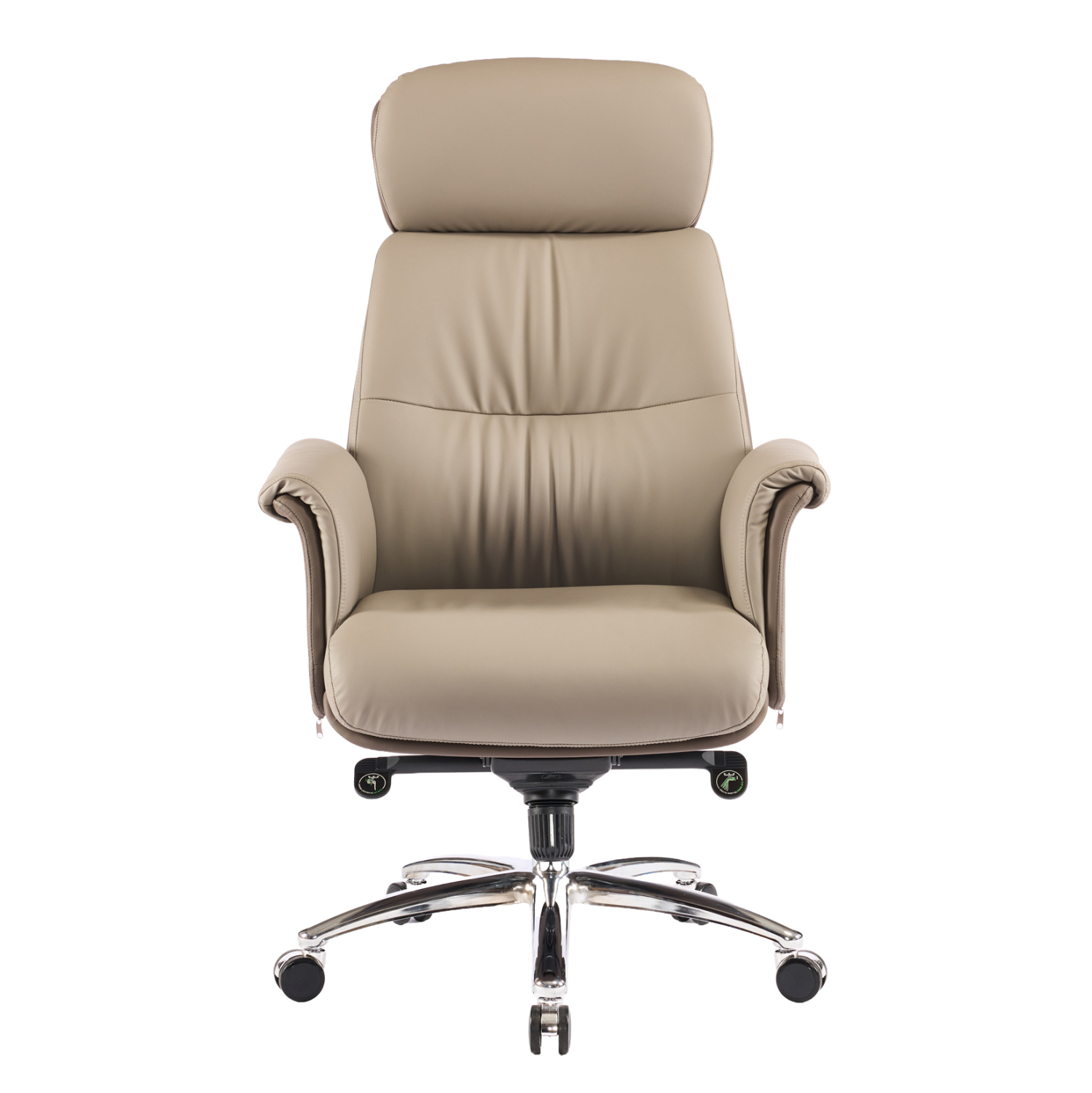 ΚΑΡΕΚΛΑ ΓΡΑΦΕΙΟΥ FB918358.02 ΜΠΕΖ-ΚΑΦΕ PU ΔΕΡΜΑ--ΒΑΣΗ ΧΡΩΜΙΟΥ 72x74x128Υεκ - Image 3