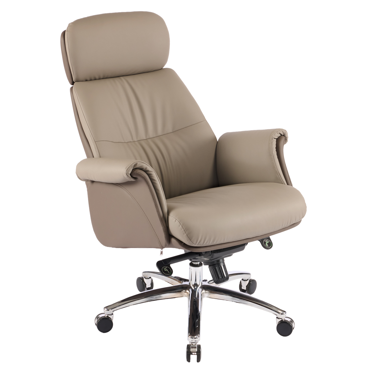 ΚΑΡΕΚΛΑ ΓΡΑΦΕΙΟΥ FB918358.02 ΜΠΕΖ-ΚΑΦΕ PU ΔΕΡΜΑ--ΒΑΣΗ ΧΡΩΜΙΟΥ 72x74x128Υεκ - Image 7