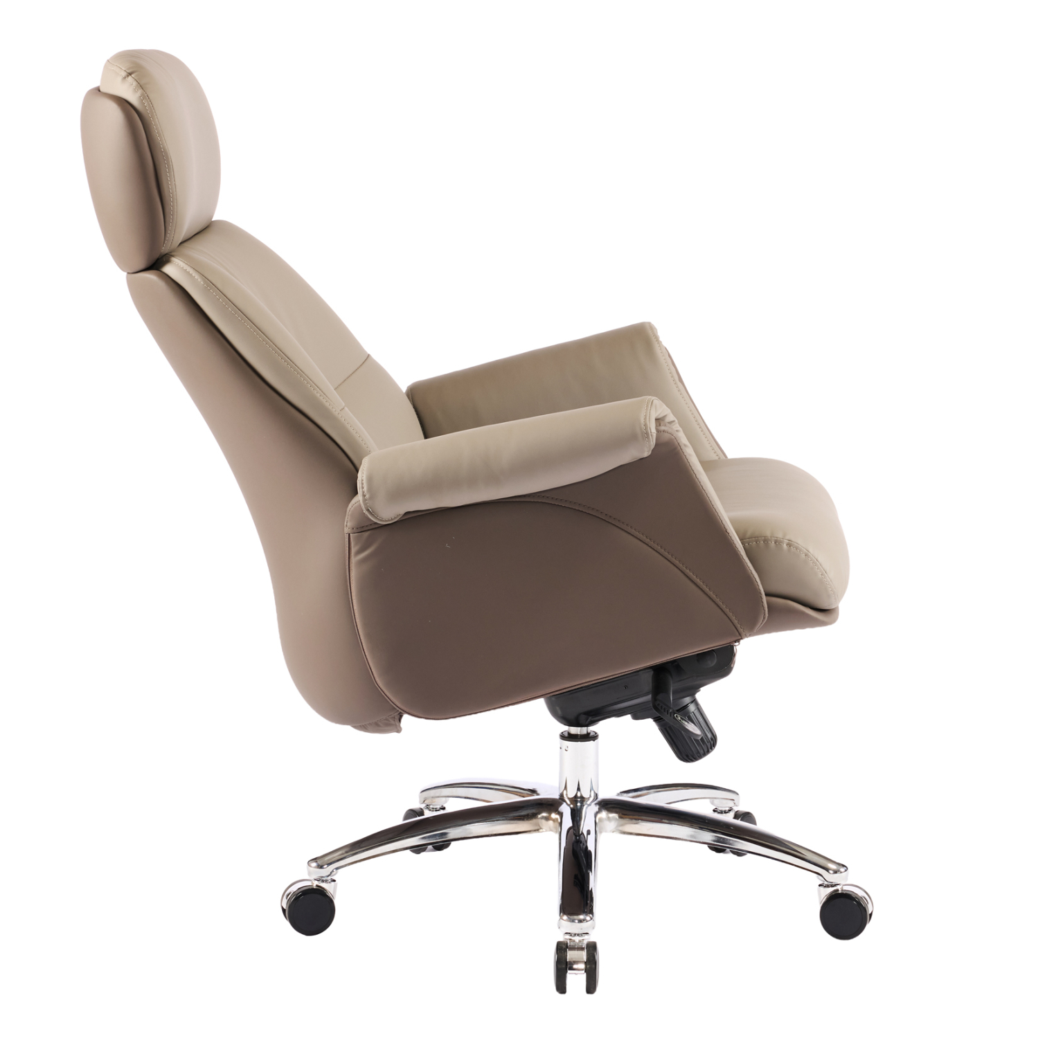 ΚΑΡΕΚΛΑ ΓΡΑΦΕΙΟΥ FB918358.02 ΜΠΕΖ-ΚΑΦΕ PU ΔΕΡΜΑ--ΒΑΣΗ ΧΡΩΜΙΟΥ 72x74x128Υεκ - Image 8