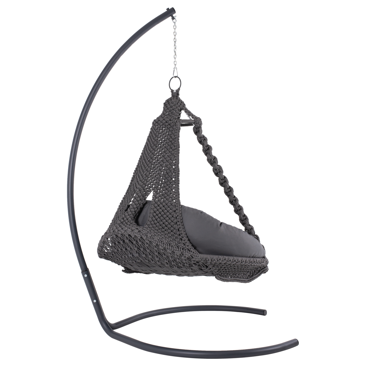 ΚΡΕΜΑΣΤΗ ΦΩΛΙΑ ΜΑΚΡΑΜΕ-ΜΕΤΑΛΛΟ ΑΝΘΡΑΚΙ FB95922.10 123x113x145Υεκ. - Image 4