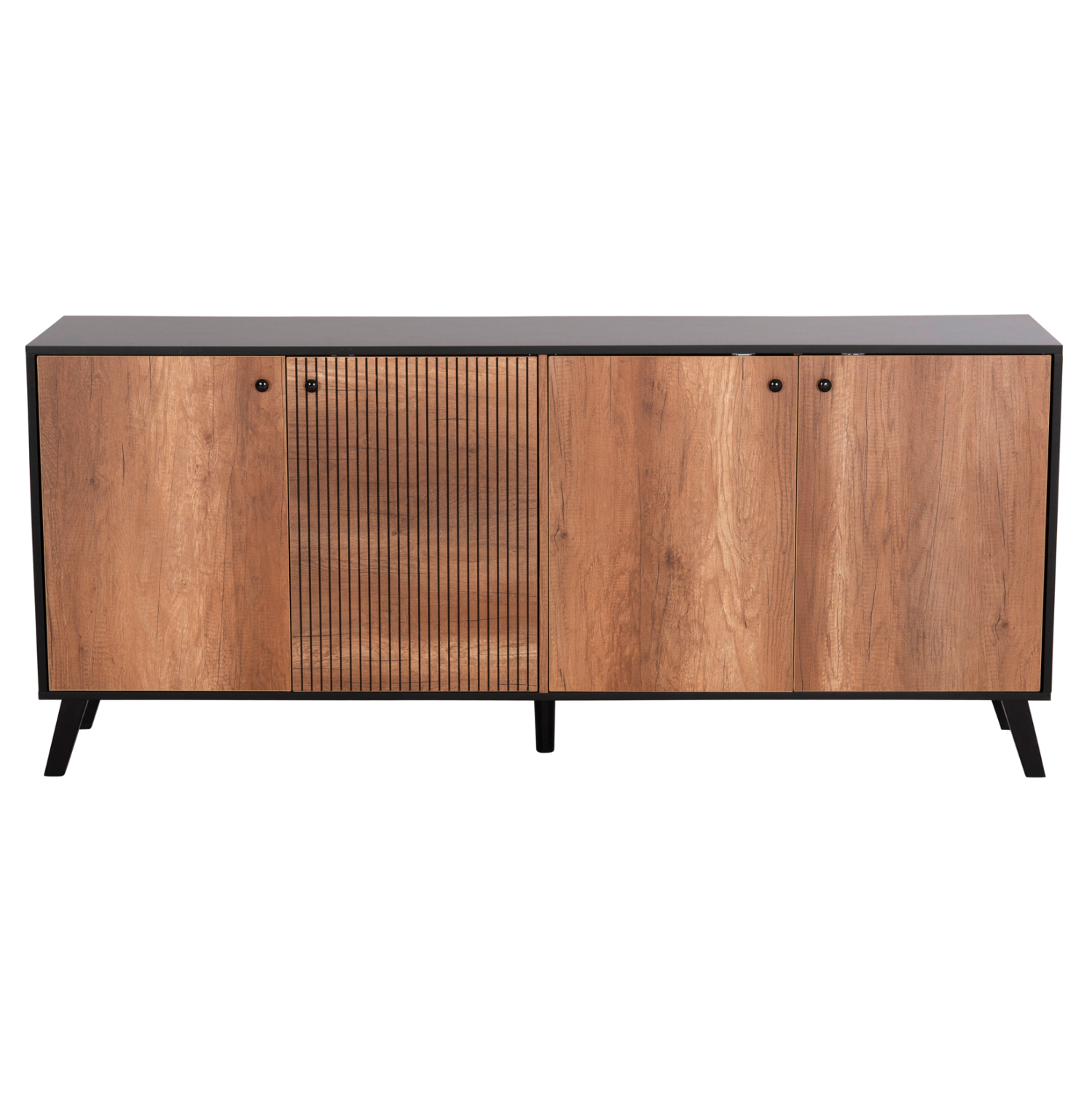 ΜΠΟΥΦΕΣ ΜΕΛΑΜΙΝΗΣ FB99446.11 ΜΑΥΡΟ-ΦΥΣΙΚΟ 180x40x78.6Υεκ. - Image 3