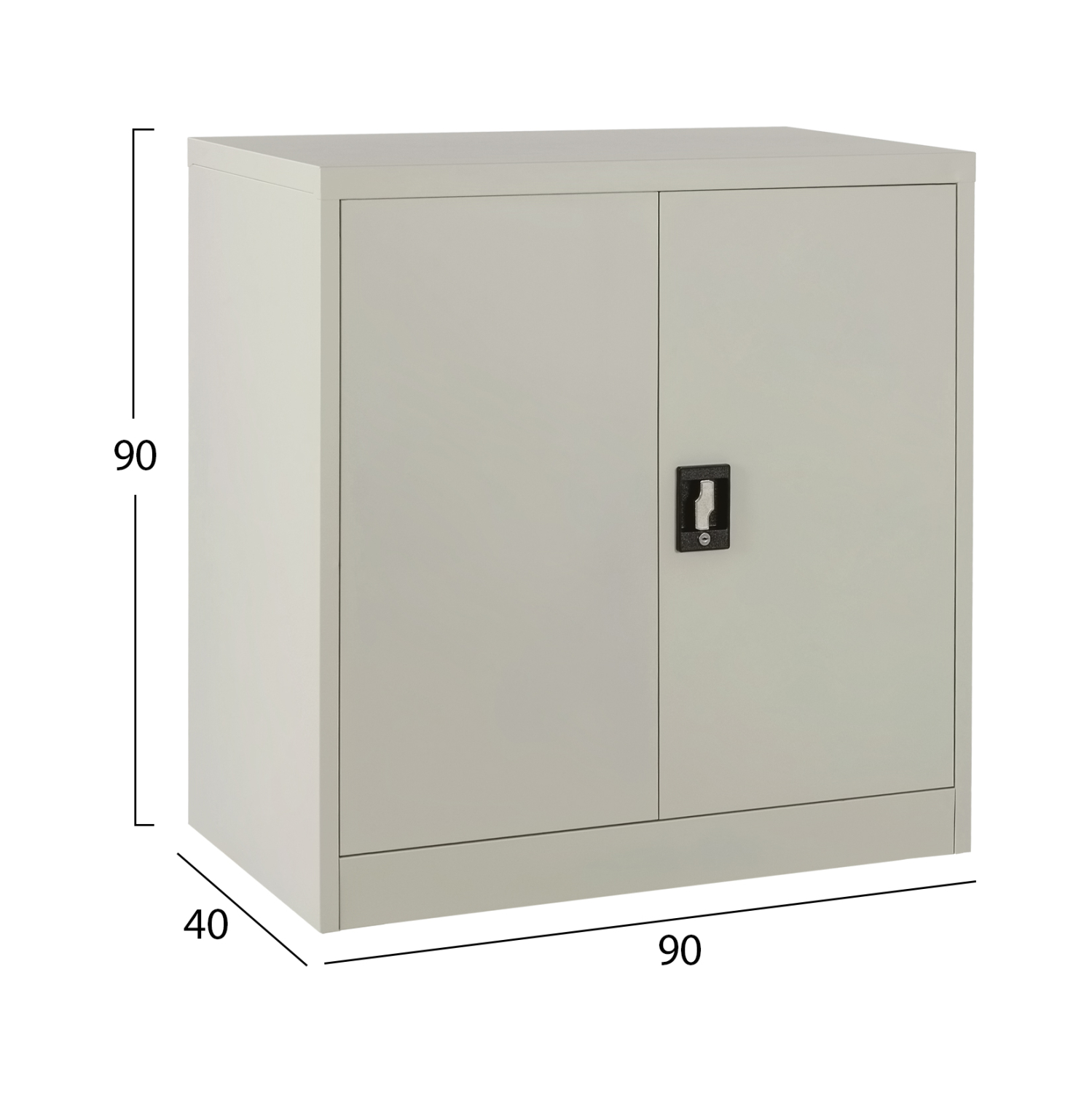 ΝΤΟΥΛΑΠΑ ΜΕΤΑΛΛΙΚΗ FB95960.01 ΜΕ 2 ΑΠΟΘΗΚΕΥΤΙΚΟΥΣ ΧΩΡΟΥΣ ΓΚΡΙ 90Χ40Χ90Υεκ. - Image 2