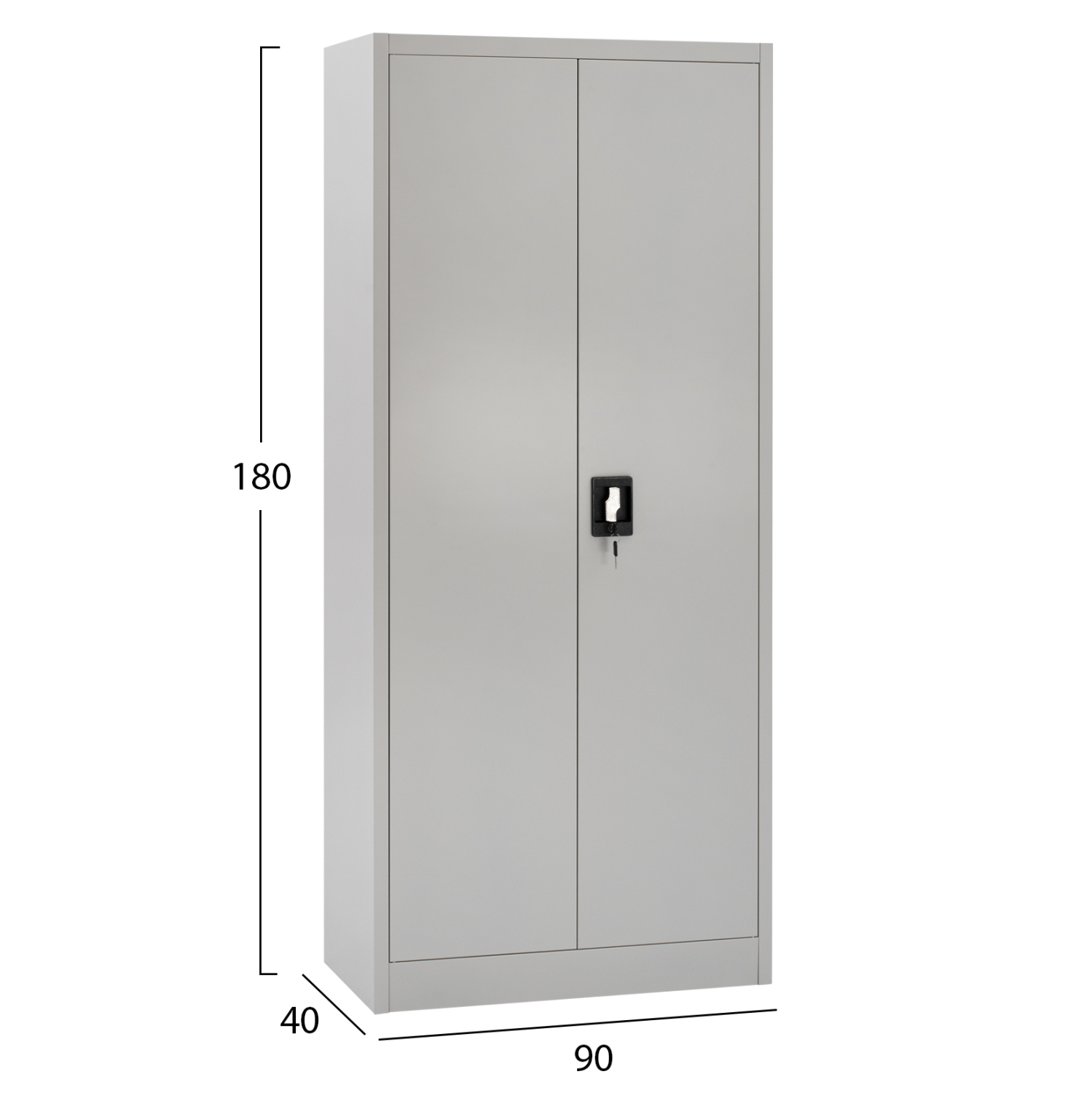 ΝΤΟΥΛΑΠΑ ΜΕΤΑΛΛΙΚΗ FB95961.01 ΜΕ ΧΩΡΙΣΜΑ ΔΙΦΥΛΛΗ ΑΝΟΙΧΤΟ ΓΚΡΙ 90Χ40Χ180Yεκ. - Image 2