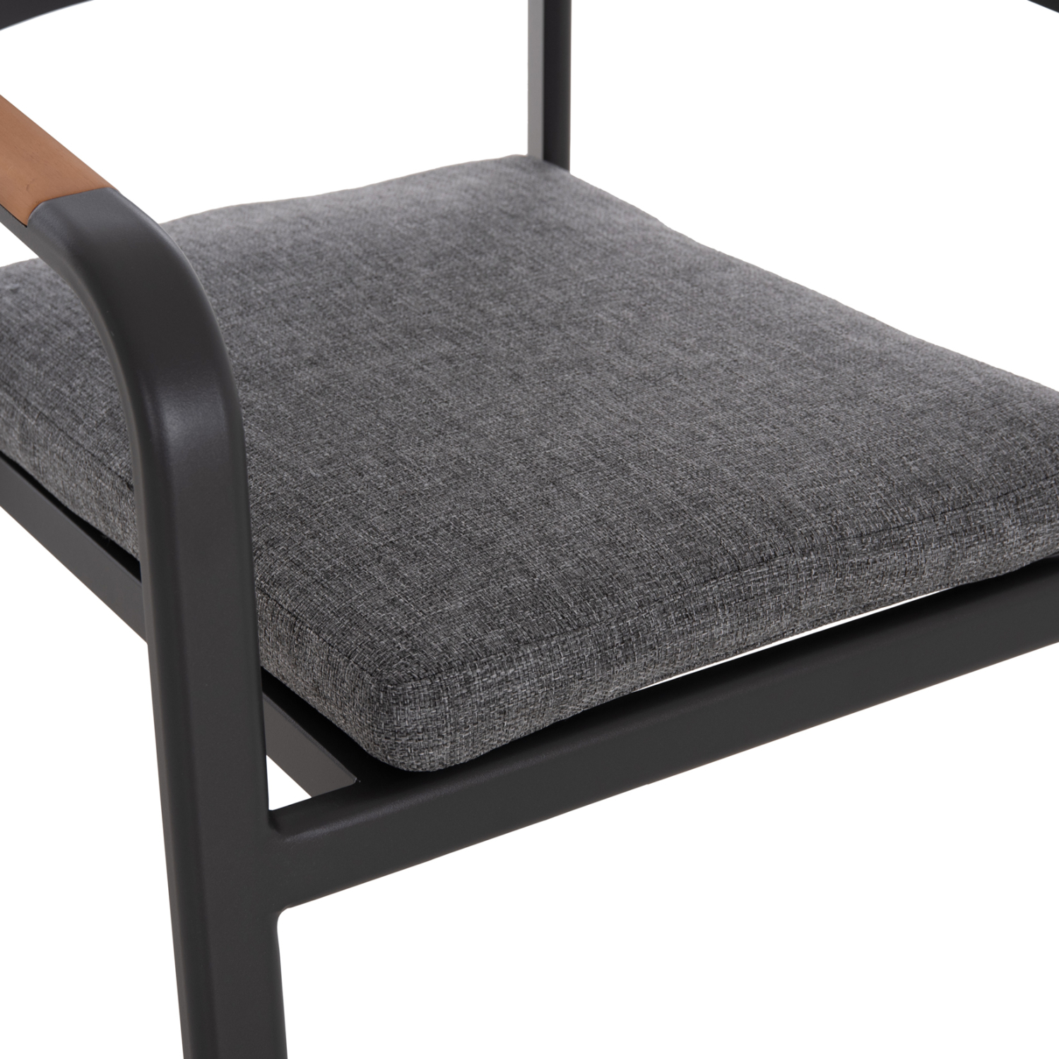 ΠΟΛΥΘΡΟΝΑ ΤΡΑΠΕΖΑΡΙΑΣ FB96414.01 ΓΚΡΙ ΑΛΟΥΜΙΝΙΟ-OLEFIN--ΞΥΛΟ TEAK 56x62x78Υεκ. - Image 8