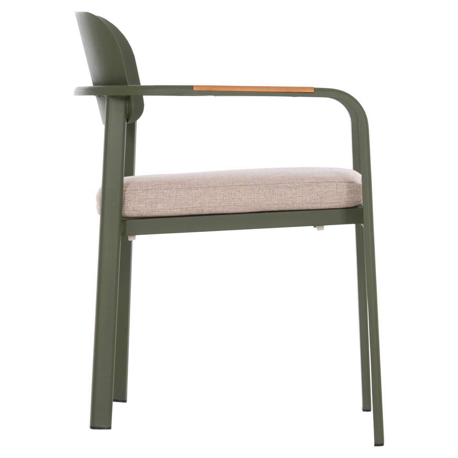 ΠΟΛΥΘΡΟΝΑ ΤΡΑΠΕΖΑΡΙΑΣ FB96414.06 ΠΡΑΣΙΝΟ ΑΛΟΥΜΙΝΙΟ-ΜΠΕΖ OLEFIN--TEAK 56x62x78Υεκ - Image 4