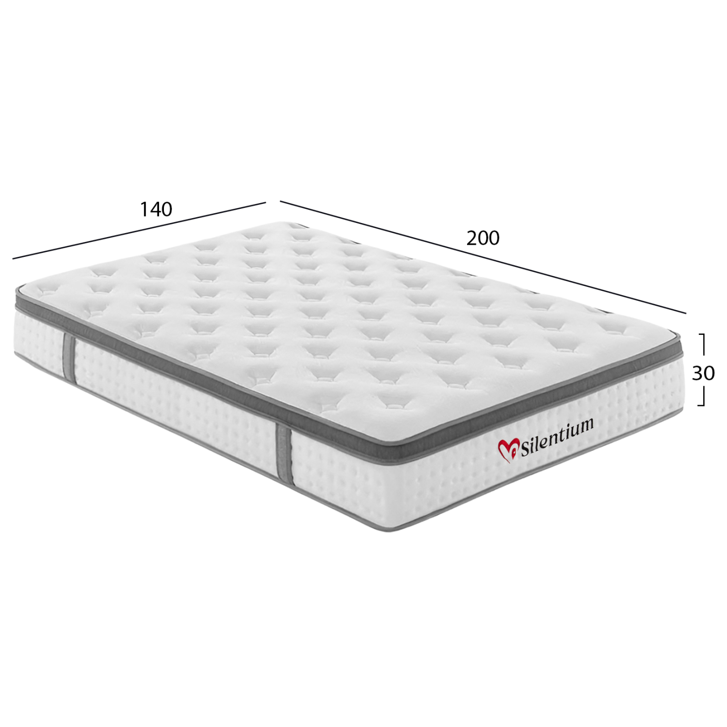 ΣΤΡΩΜΑ ΔΙΠΛΟ FB9749.04 POCKET SPRINGS--ΛΕΥΚΟ 140x200x30Υεκ. - Image 2