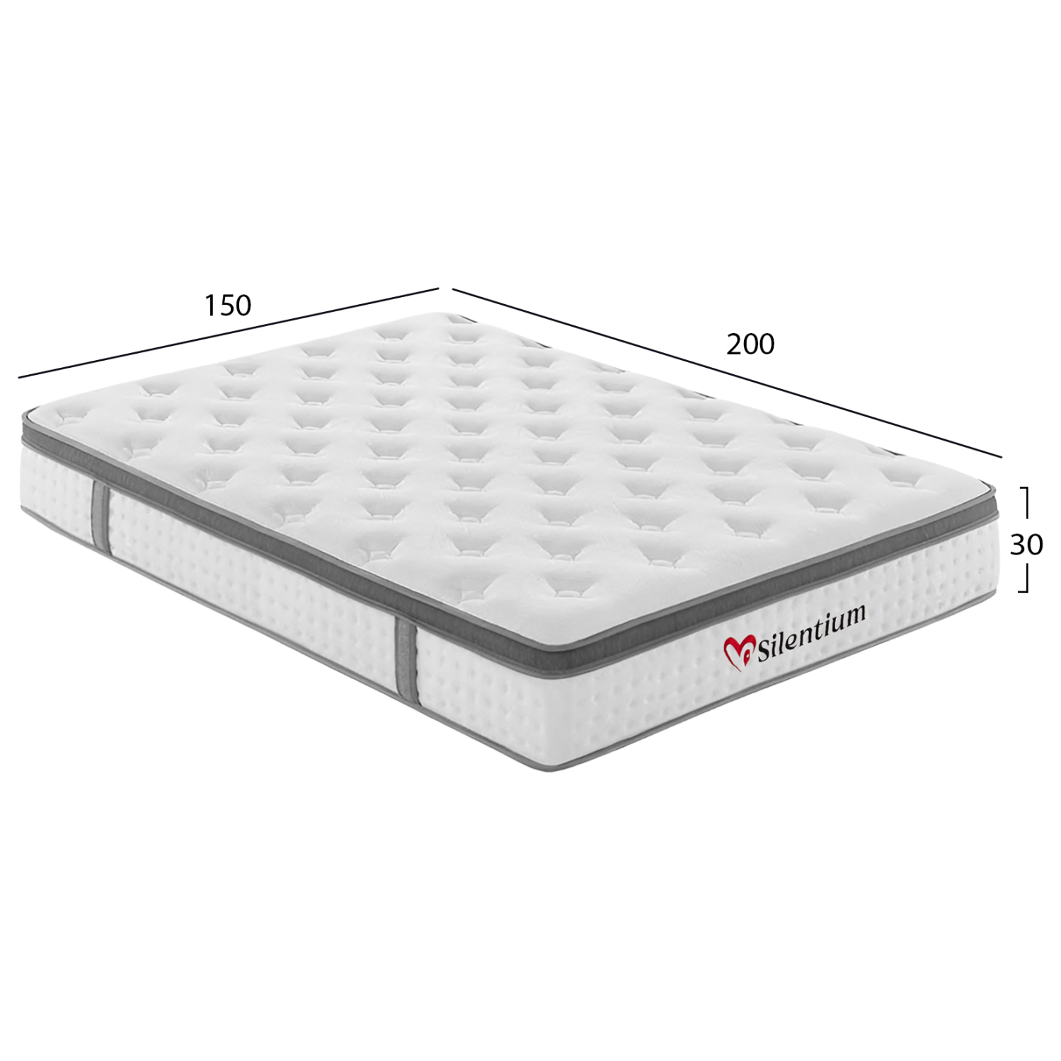 ΣΤΡΩΜΑ ΔΙΠΛΟ FB9749.05 POCKET SPRINGS--ΛΕΥΚΟ 150x200x30Υεκ. - Image 2
