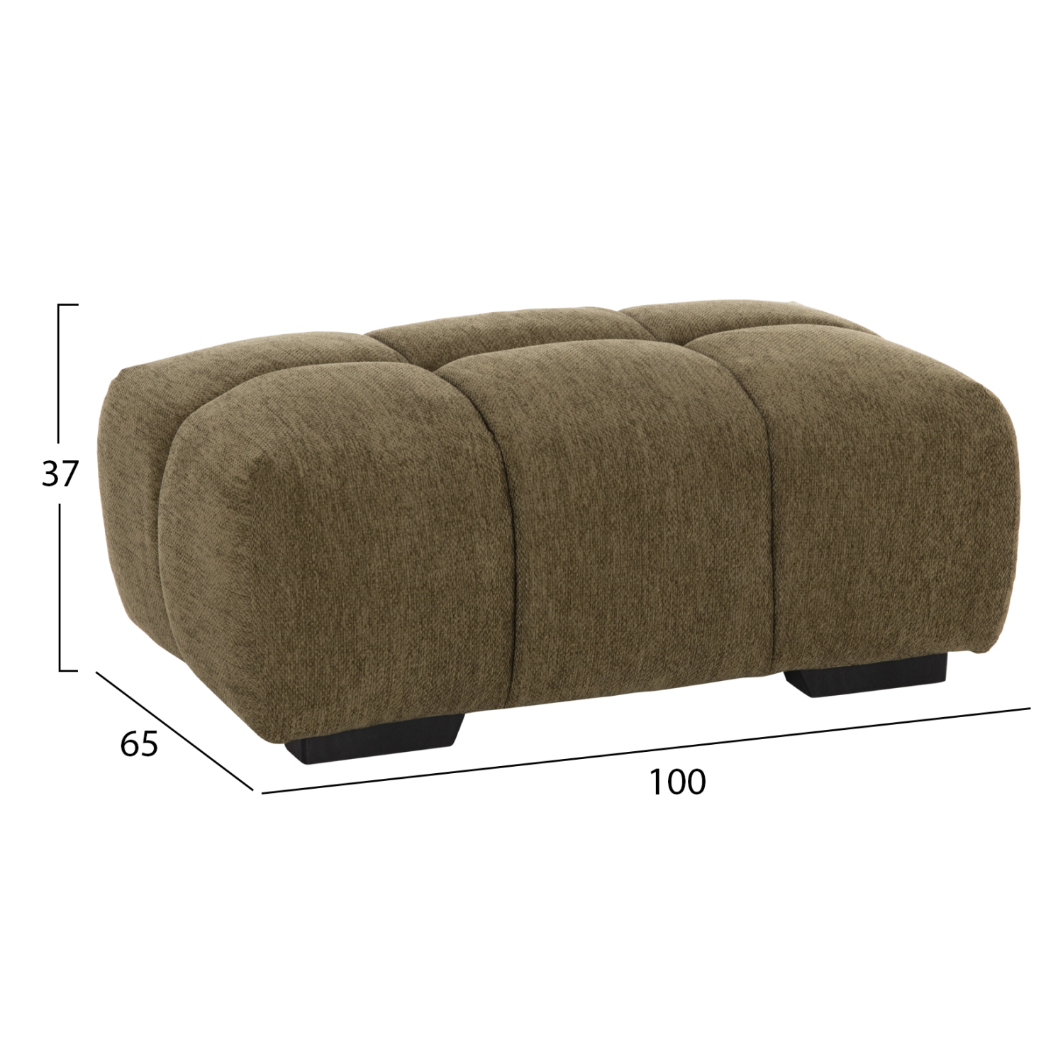 ΤΑΜΠΟΥΡΕ ΥΠΟΠΟΔΙΟ FB93342.04 ΠΡΑΣΙΝΟ ΥΦΑΣΜΑ 100x65x37Υεκ. - Image 2