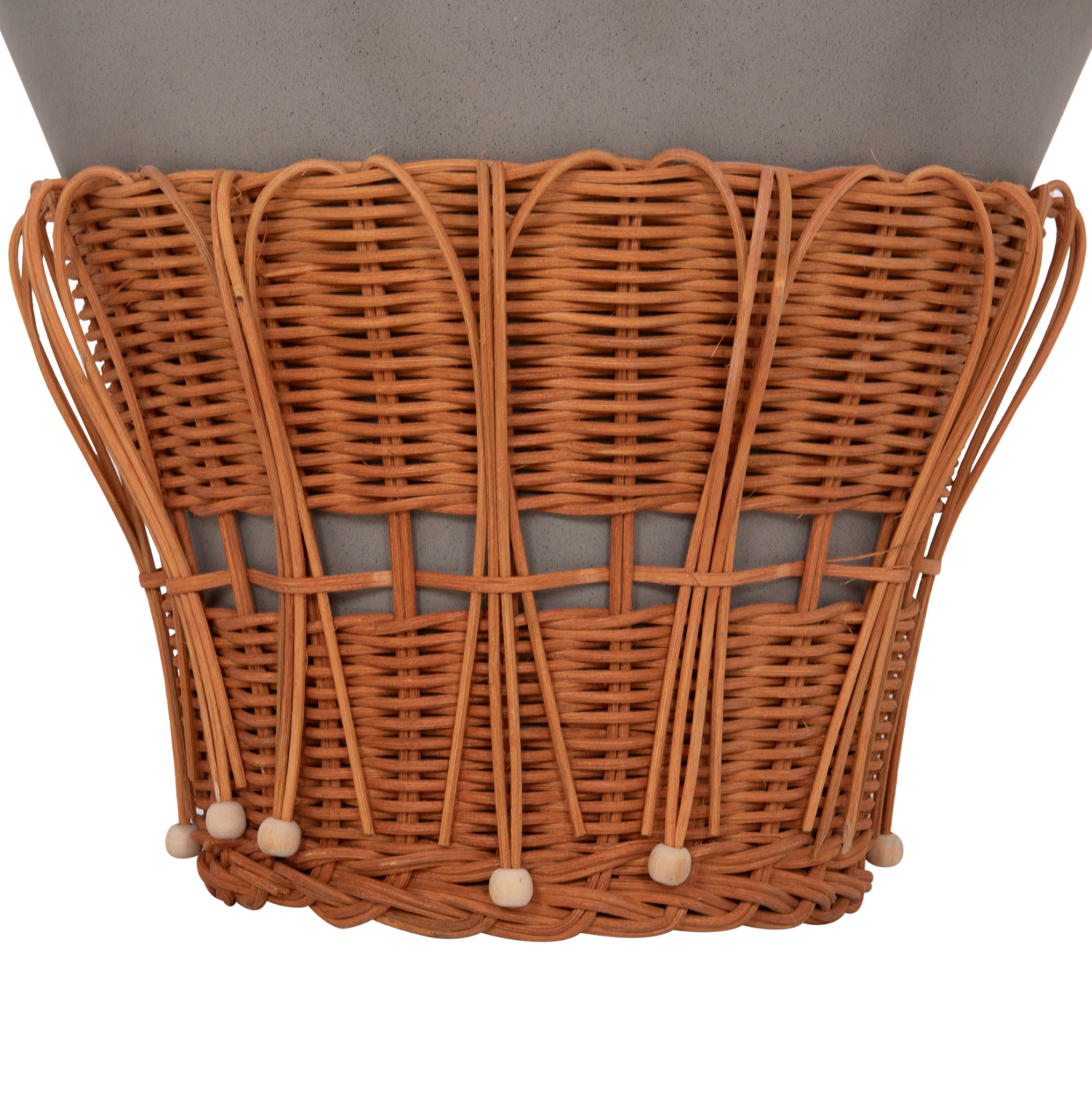 ΤΡΑΠΕΖΙ ΒΟΗΘΗΤΙΚΟ FB918164.03S FIBER CEMENT ΓΚΡΙ-ΦΥΣΙΚΟ RATTAN--Φ42x36Υεκ - Image 5