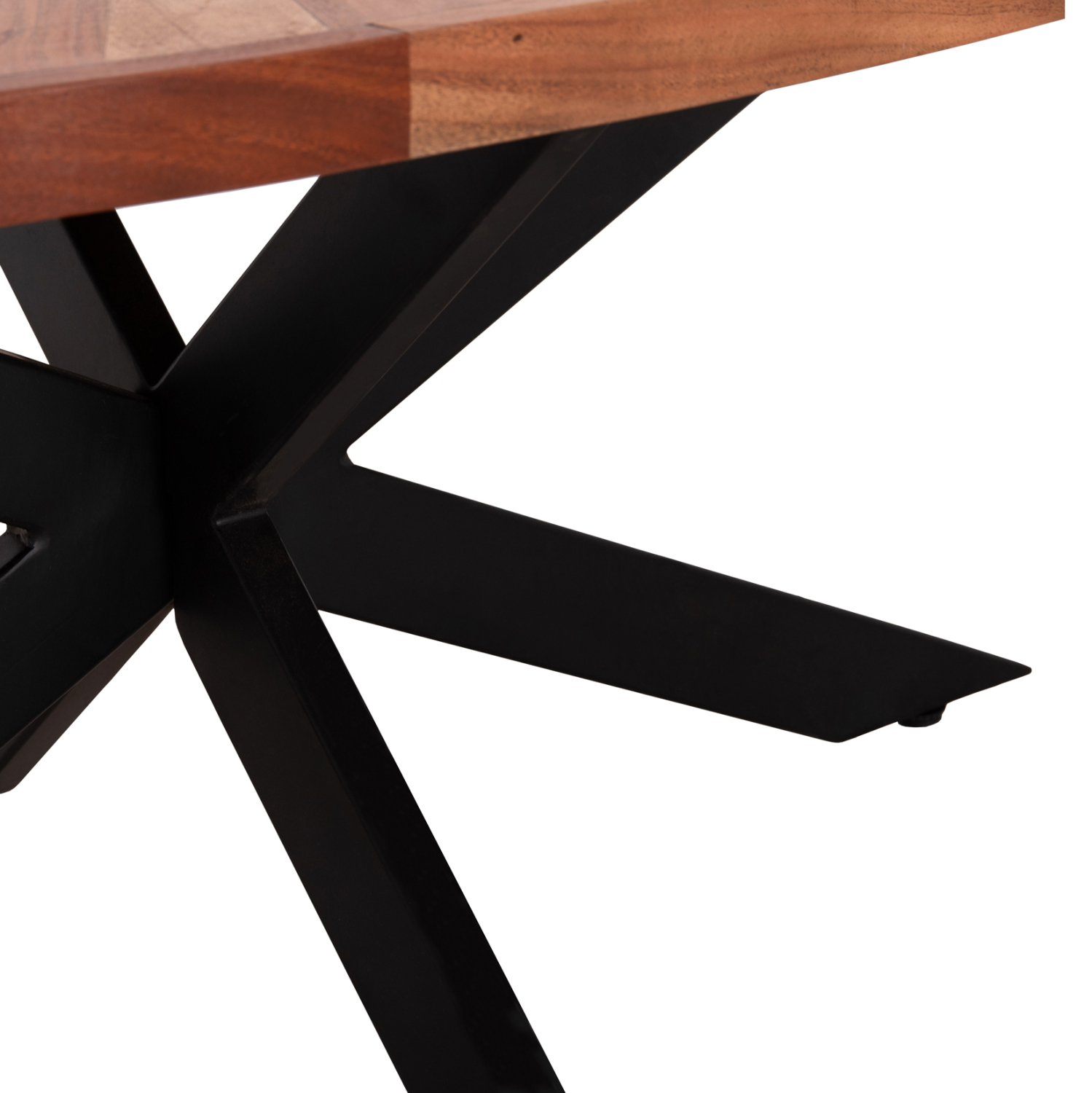 ΤΡΑΠΕΖΙ ΣΑΛΟΝΙΟΥ ΟΒΑΛ FB99906 ΞΥΛΟ ΑΚΑΚΙΑΣ-ΜΕΤΑΛΛΟ 120x61x45Υεκ. - Image 9