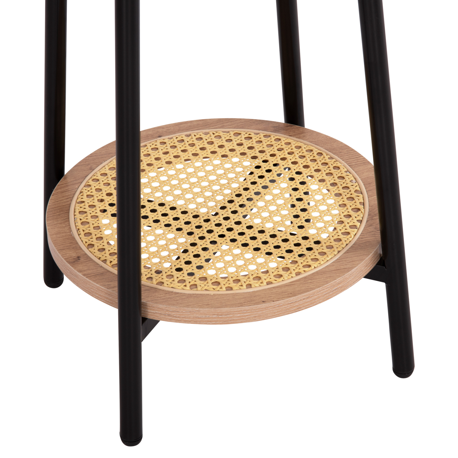 ΒΟΗΘΗΤΙΚΟ ΤΡΑΠΕΖAKI FB918034 MDF ΣΕ ZEBRANO-ΜΕΤΑΛΛΙΚΑ ΠΟΔΙΑ-WICKER Φ45x55Υεκ - Image 5